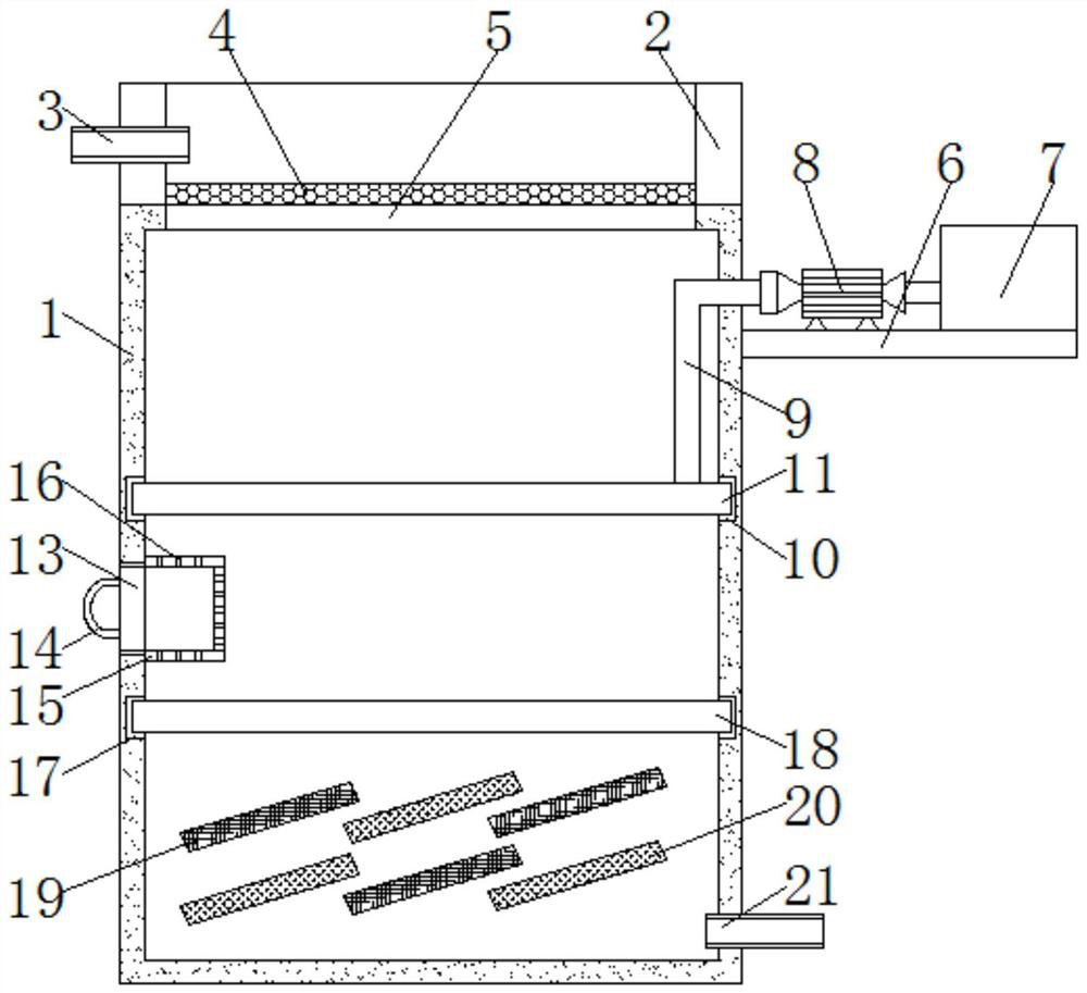 A sewage deep purification device