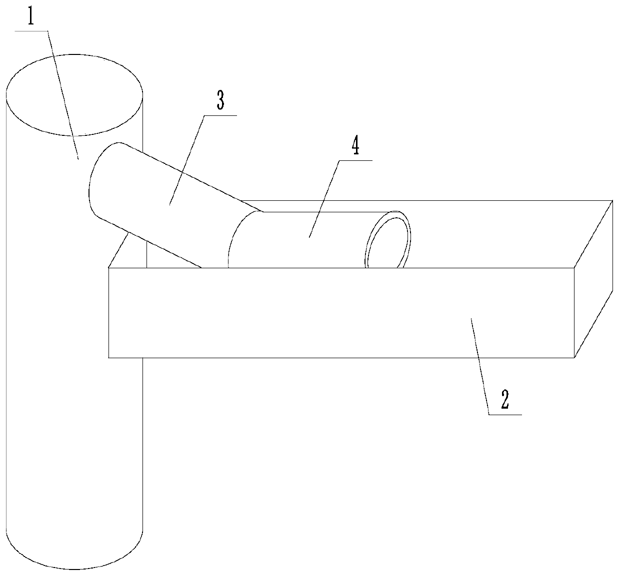 An anti-corrosion structure for the return port of the trumpet tube