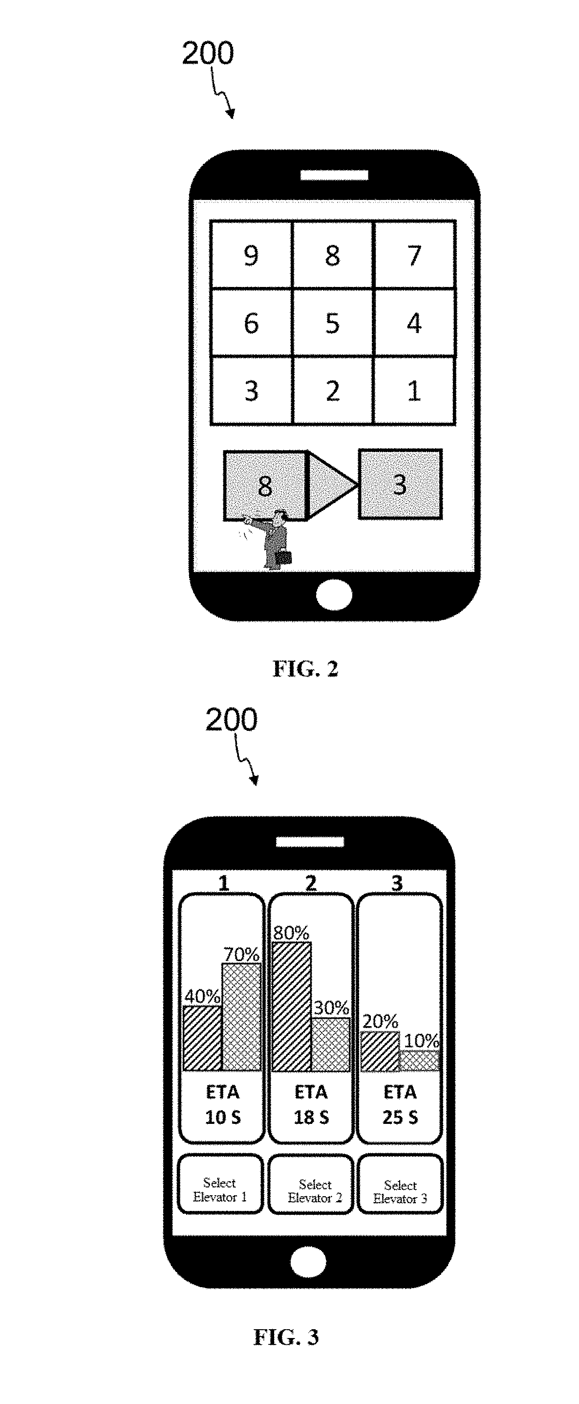 Preferred elevator selection with dispatching information using mobile phone app