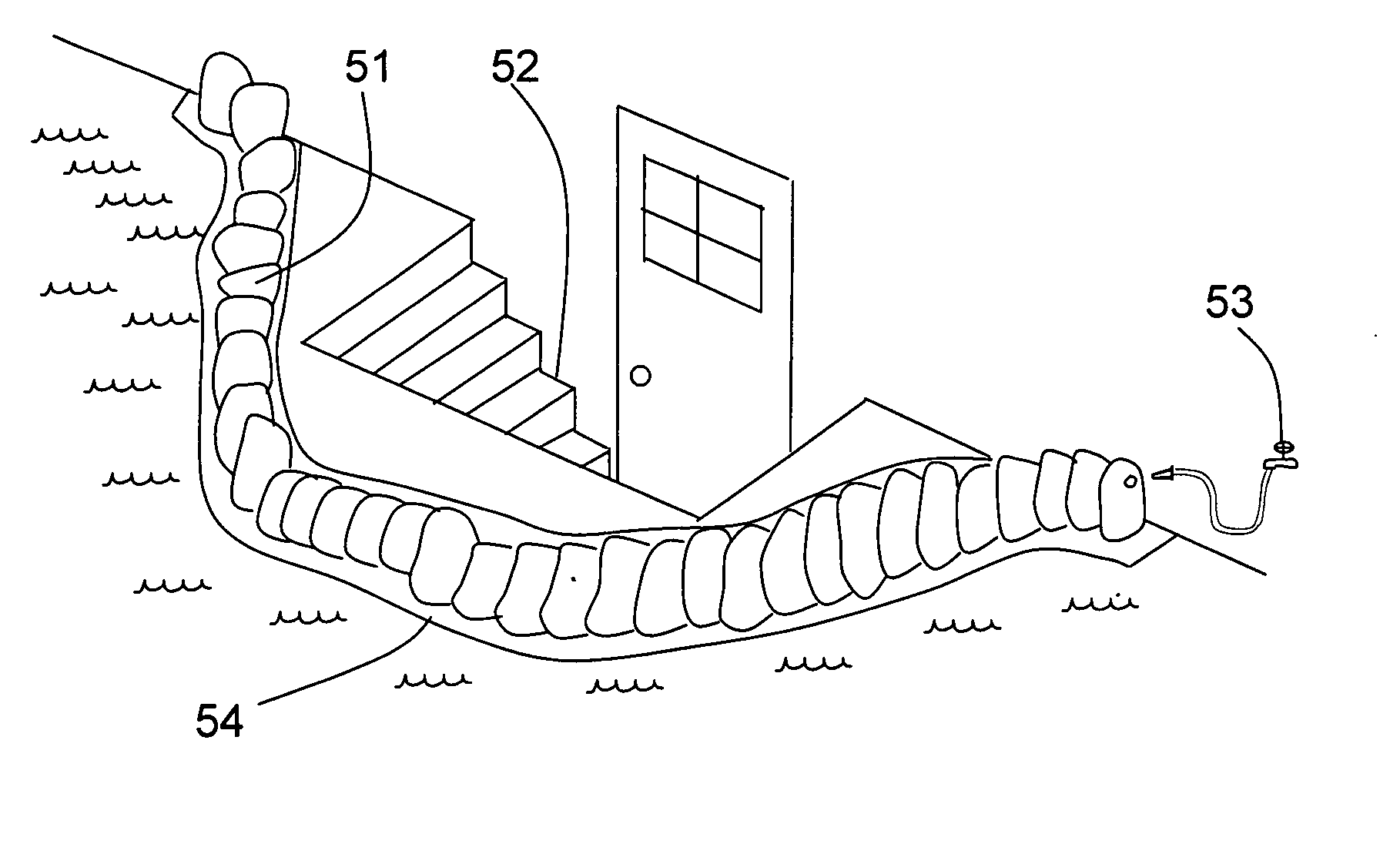 Water-filled flood bags for emergency flood control