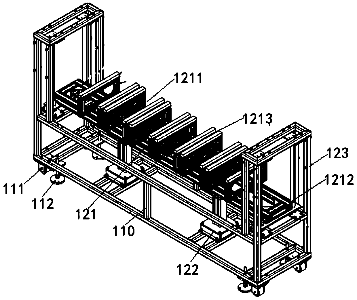 Tray warehouse for transplanting plug seedlings, use method thereof and production line