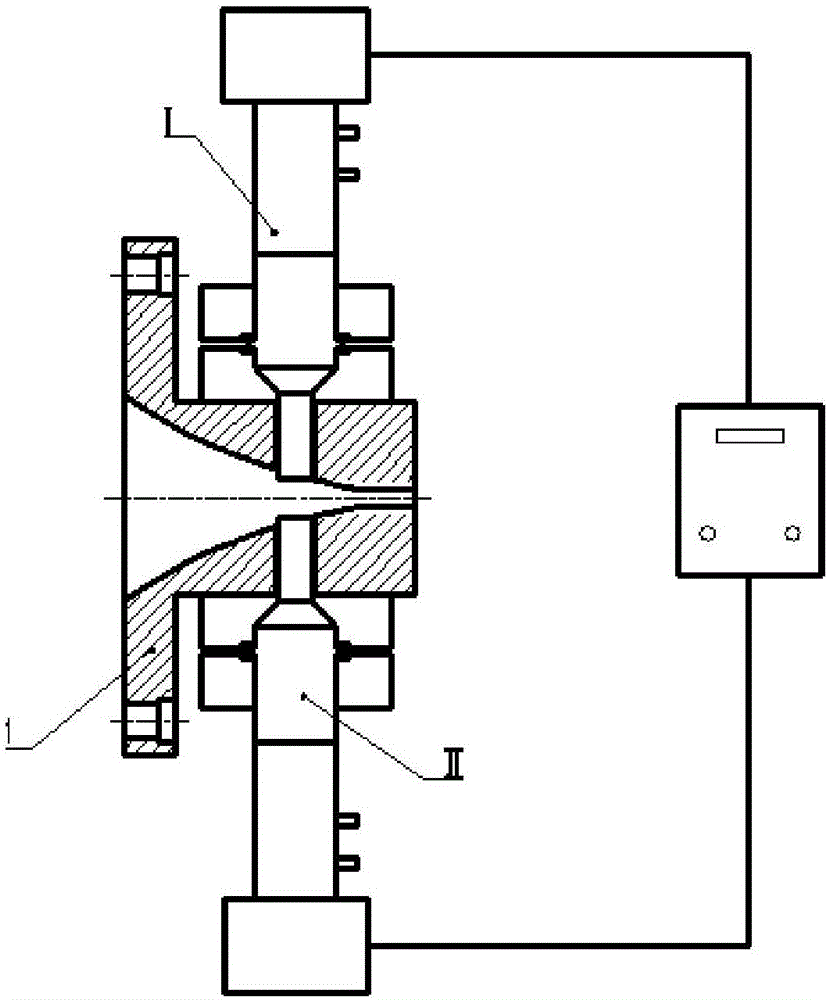 Extrusion method and die achieving synergistic effect of ultrasonic vibration and uniform tensile stress