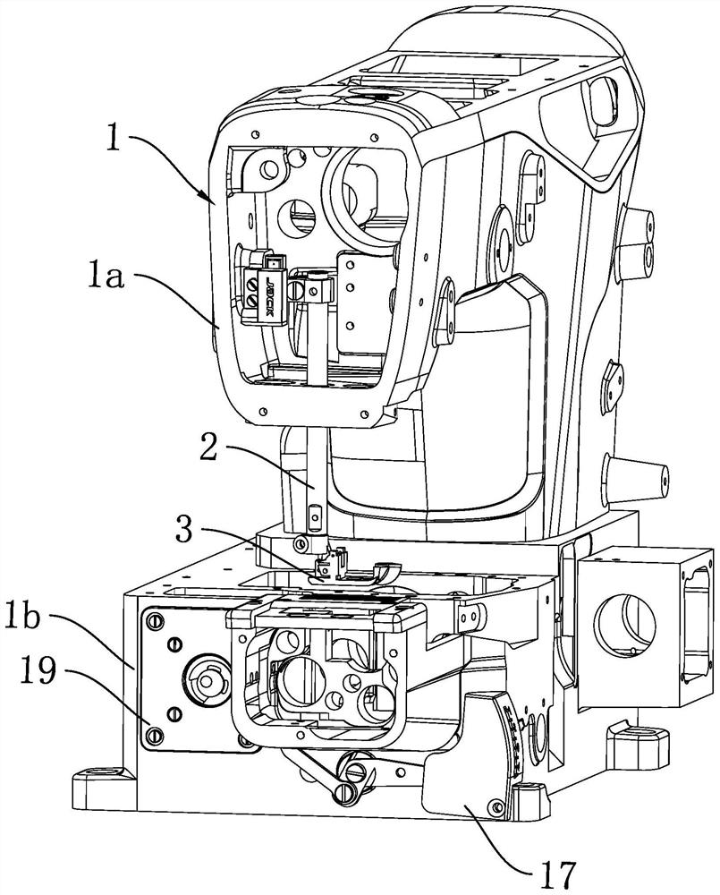 An automatic adjustment needle distance structure of interlock sewing machine