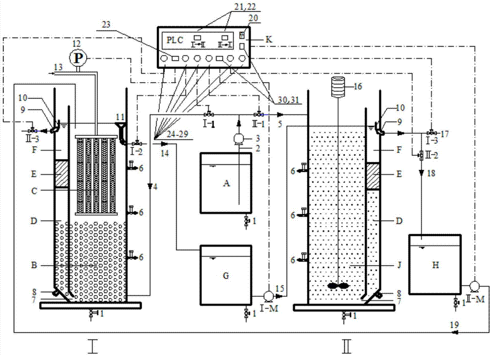 Device and method for treatment of domestic sewage with DPR-MABR coupling reactor