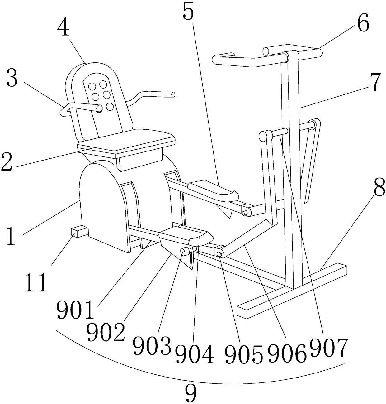 Rehabilitation training device for neurology department