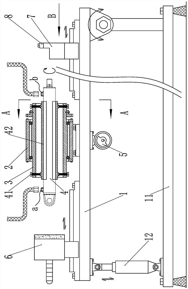 Hydraulic oil cylinder performance test device and test method thereof