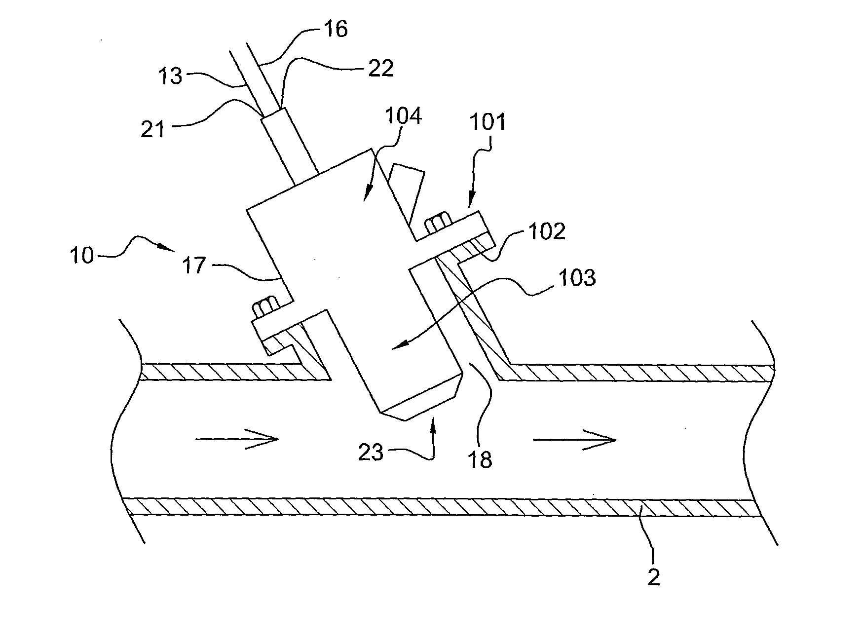 System for injecting reactants in an exhaust line