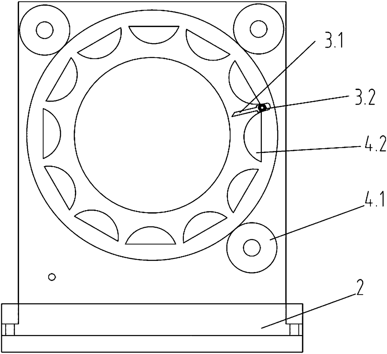 Efficient grooving device for PE corrugated pipe