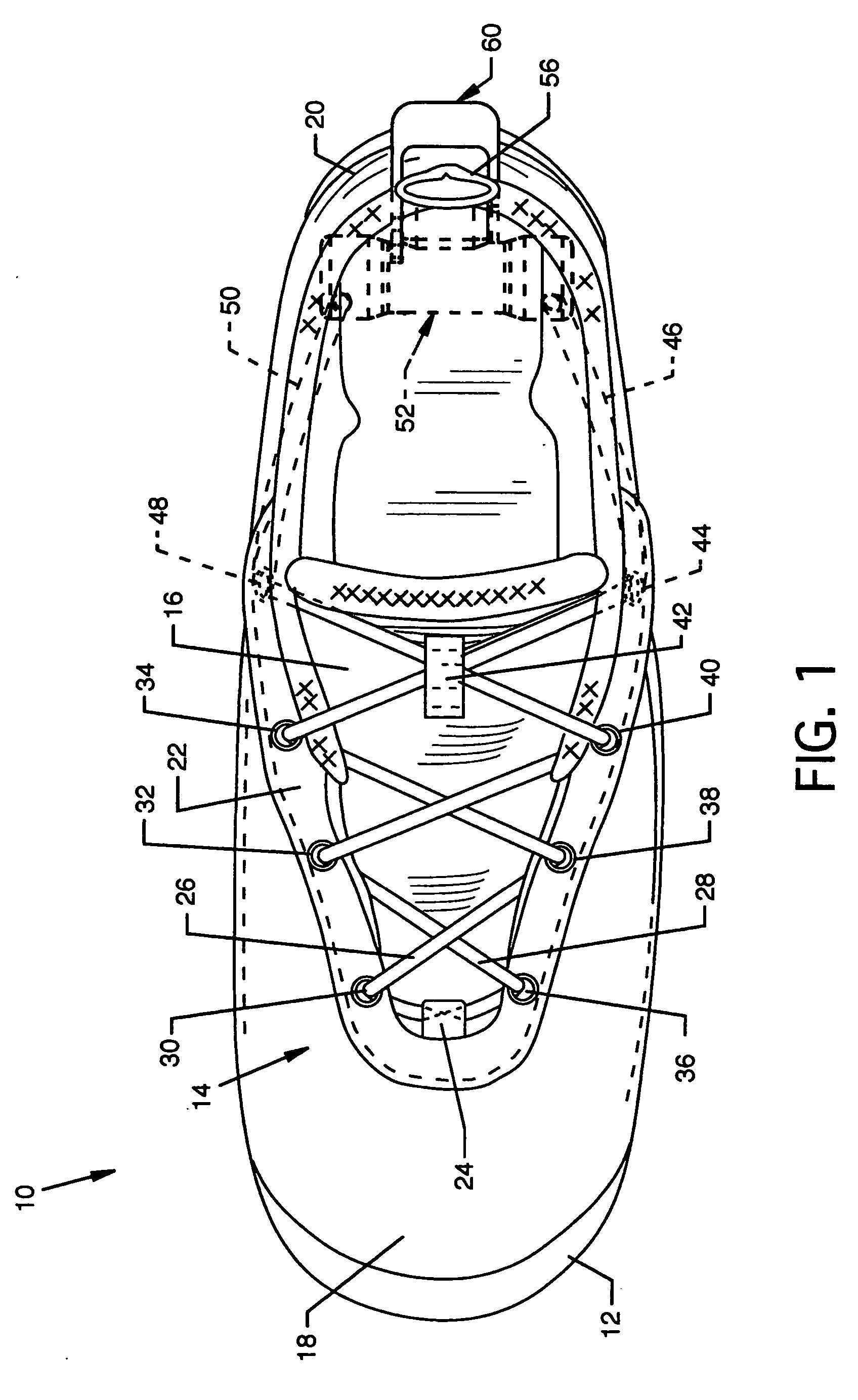 Automated tightening shoe