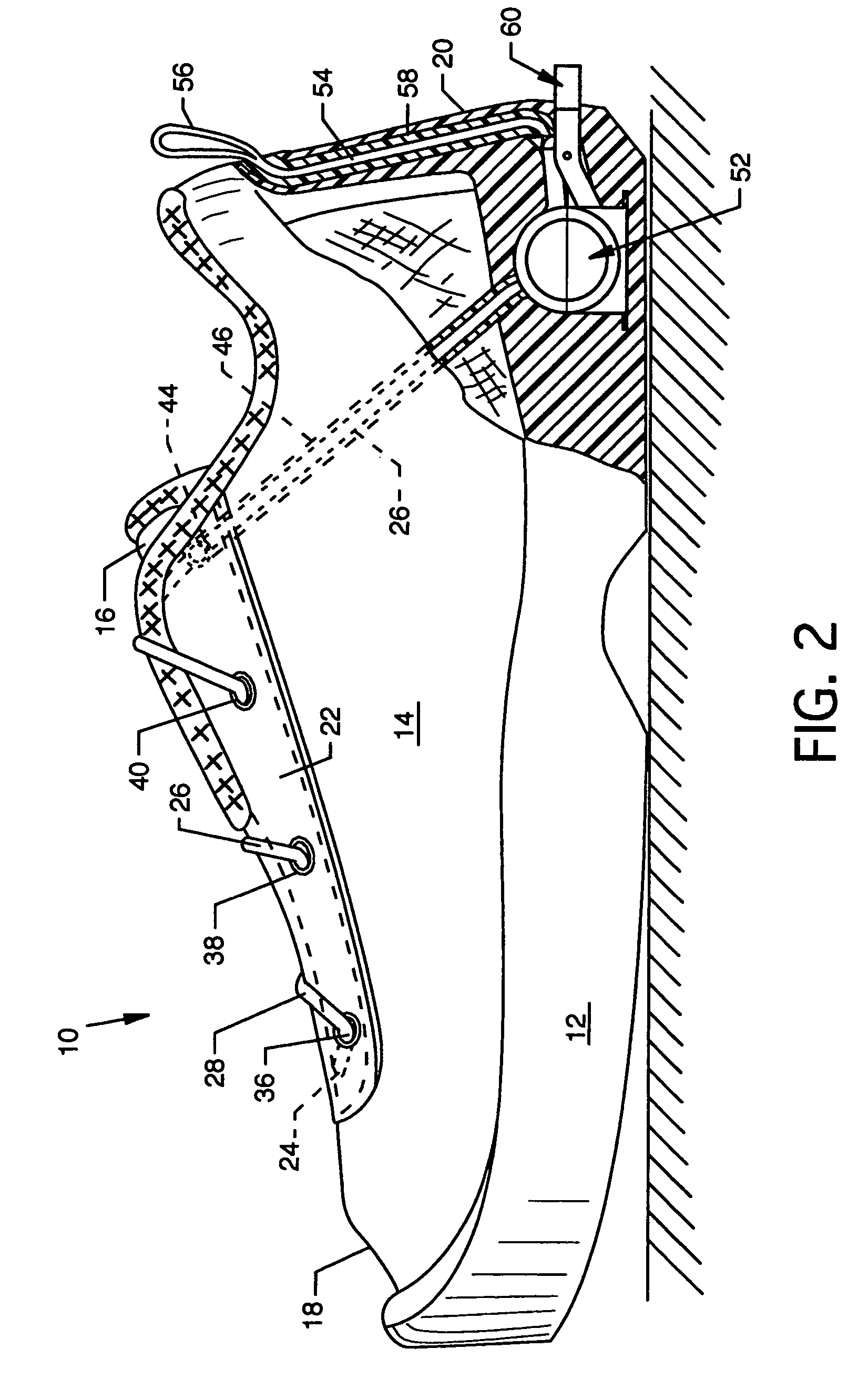 Automated tightening shoe