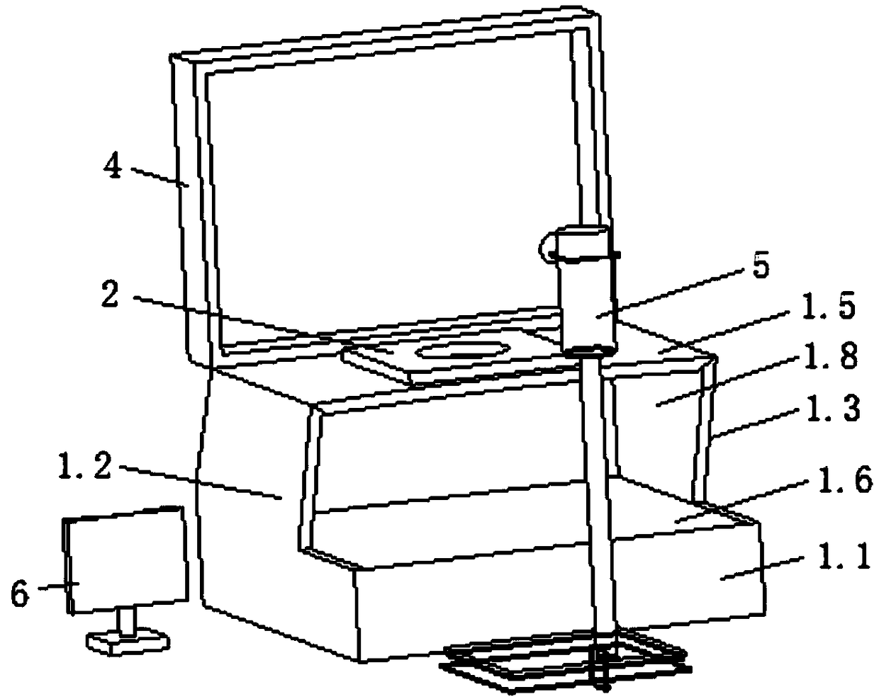 Airplane part ultra-high precision end face surface flatness detecting imaging device and detecting method