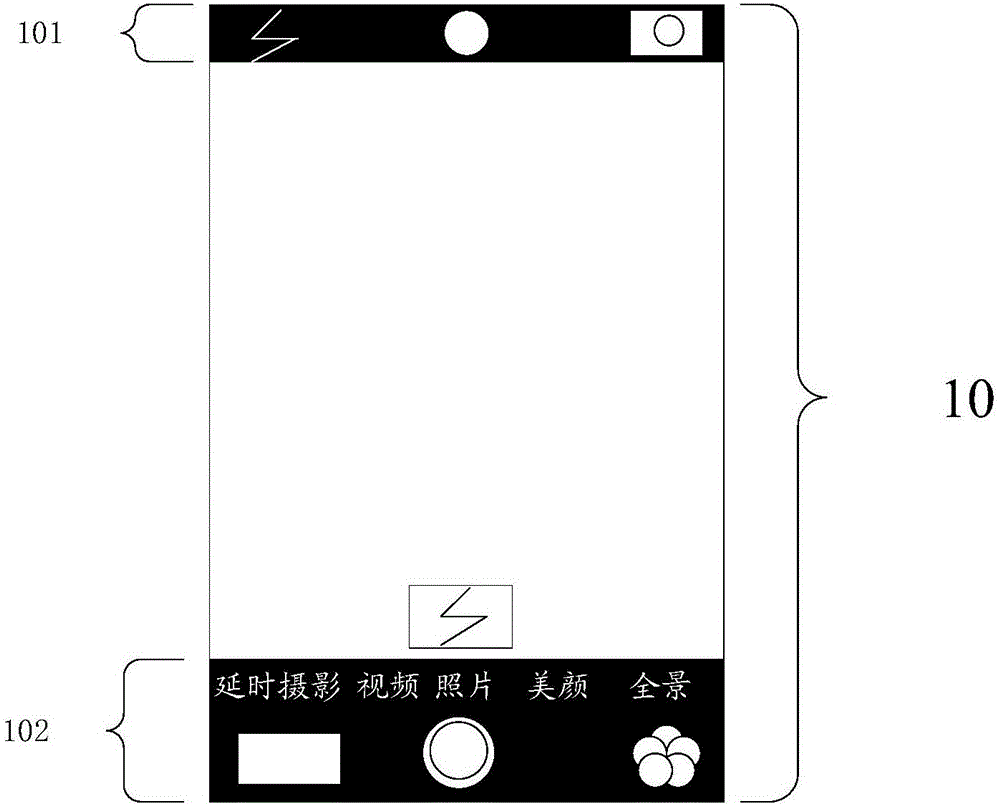 Method and device for adjusting user interface of front-facing camera device and camera device