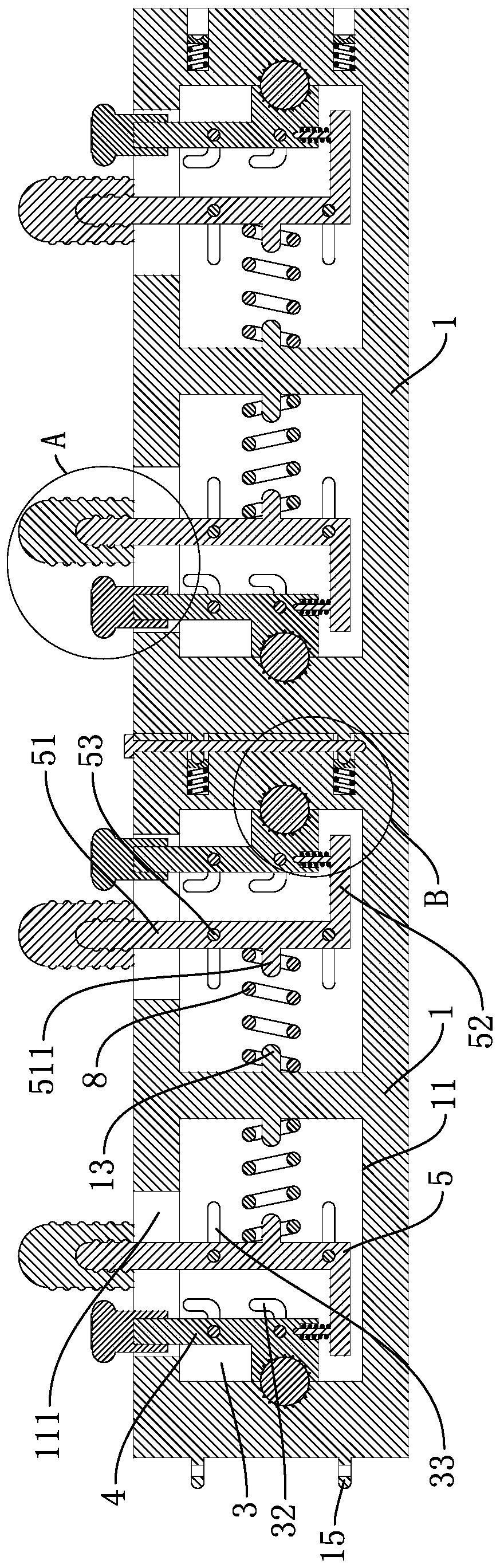 Terminal block for wire fixing