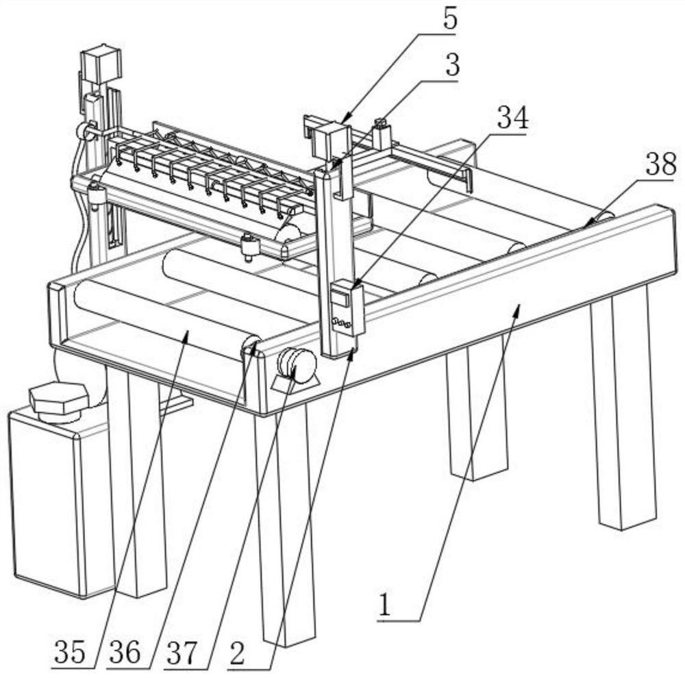 Manufacturing process and gluing equipment for composite board based on PET film flat pasting