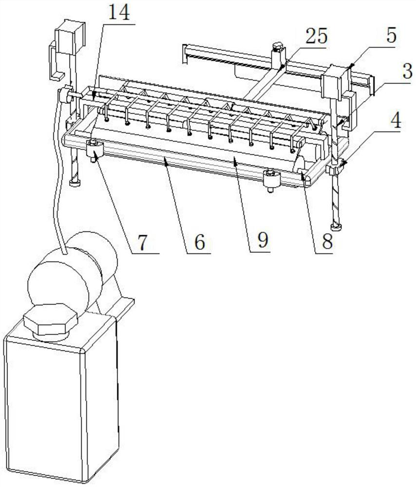 Manufacturing process and gluing equipment for composite board based on PET film flat pasting