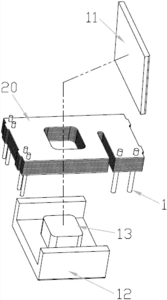 Planar transformer with electromagnetic interference compensating function