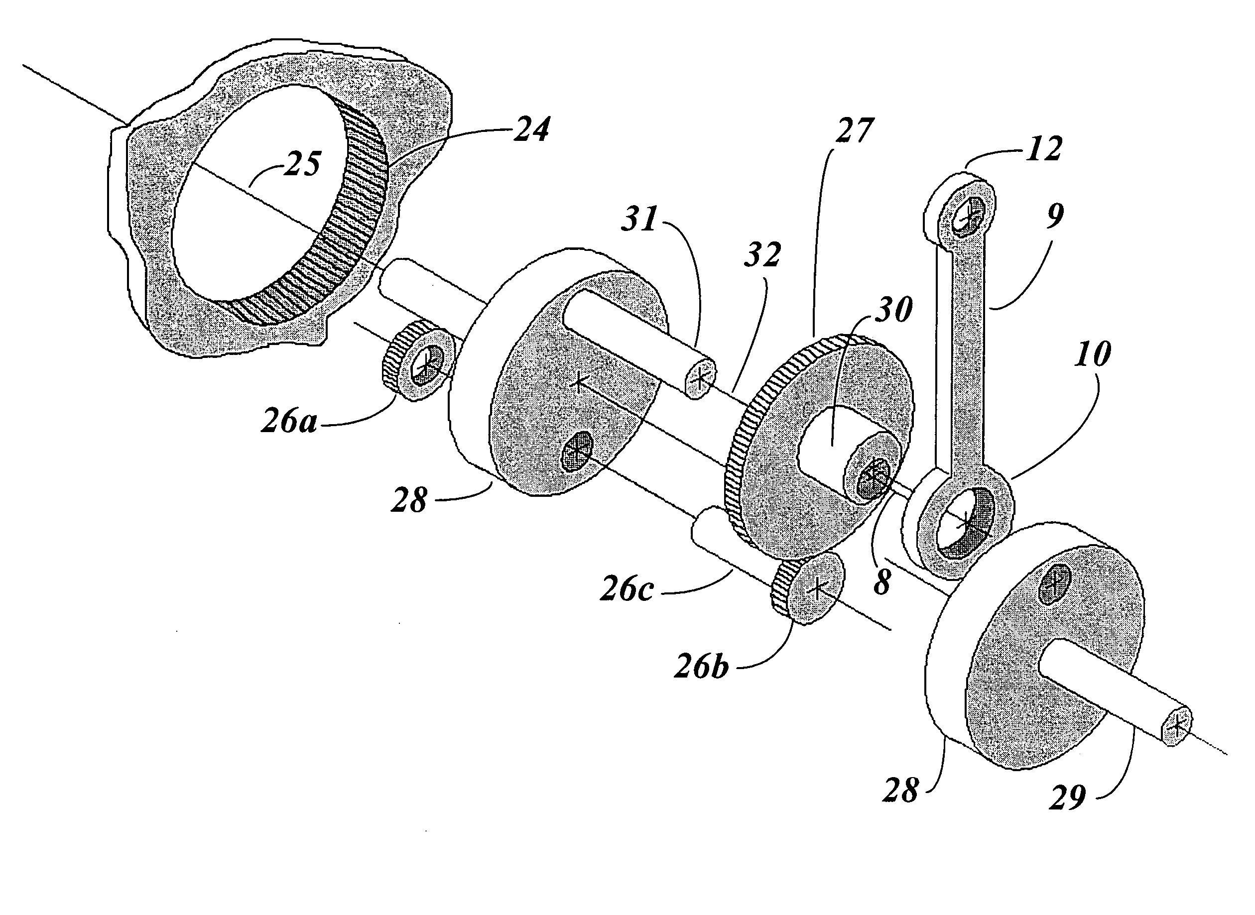 Epitrochoidal crankshaft mechanism and method