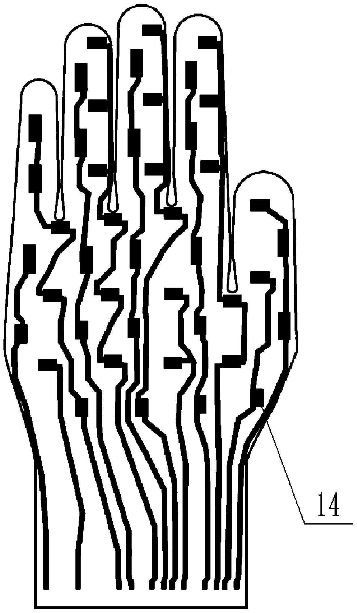 Data glove for gesture recognition and gesture recognition method