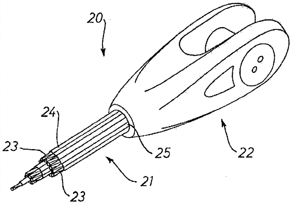 Prestressing cable, in particular for static structures