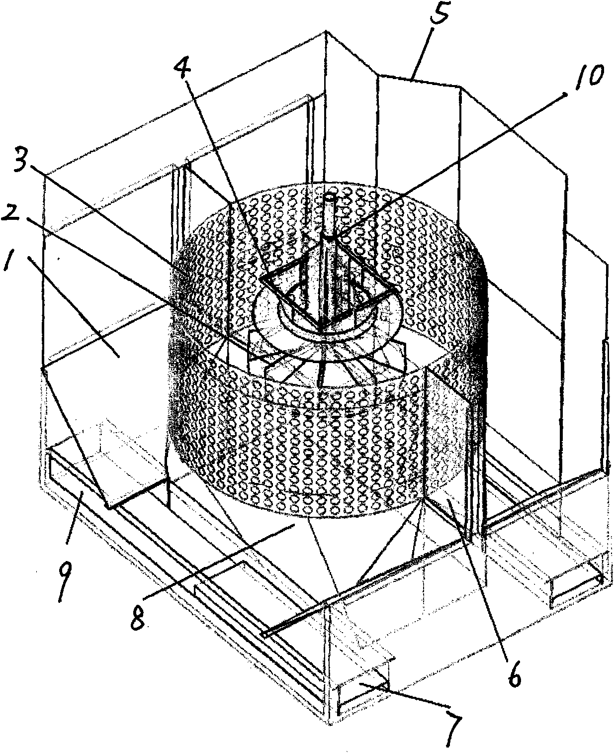 Airflow scutching impurity removal device