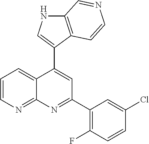 2,4-diaryl - substituted [1,8] naphthyridines as kinase inhibitors for use against cancer