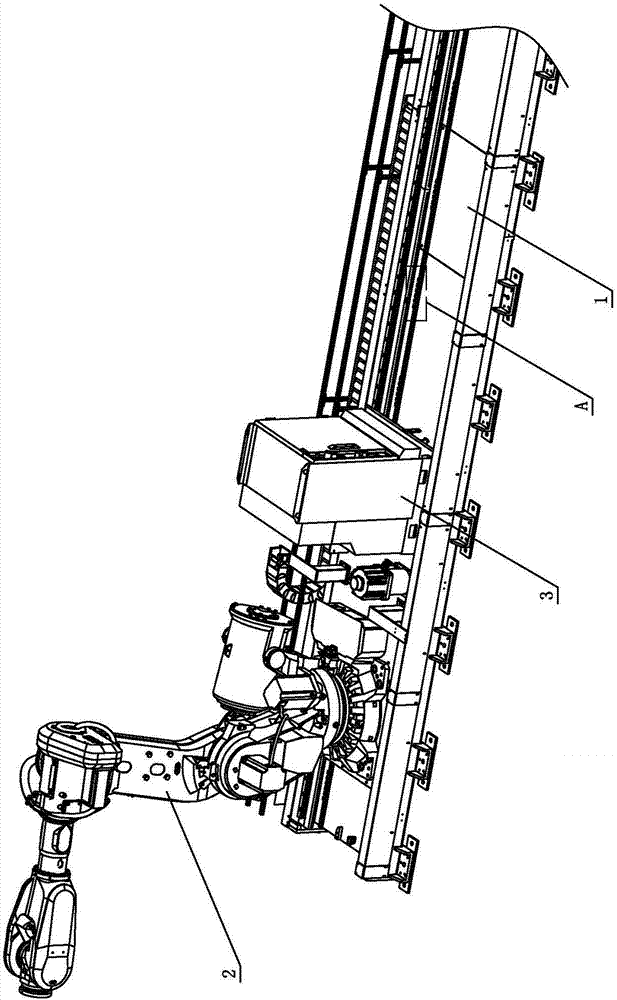 Guide rail robot safety positioning system