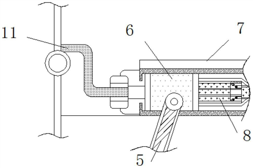 Energy-saving and environment-friendly encryption device for increasing friction force through elastic stretching