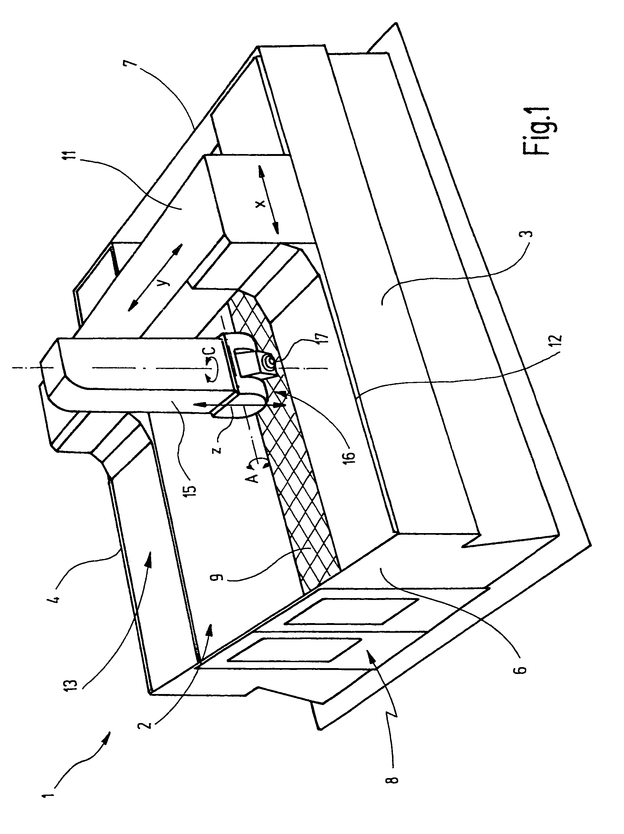 Mobile milling head with torque motor drive