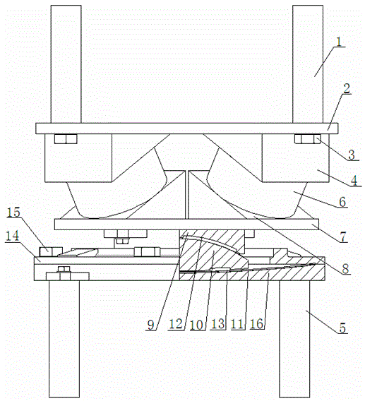 Fixed-type aseismic noise reduction rubber support for rail transit bridge