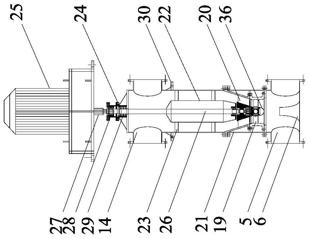 An easy-to-disassemble two-way pipeline submersible pump device