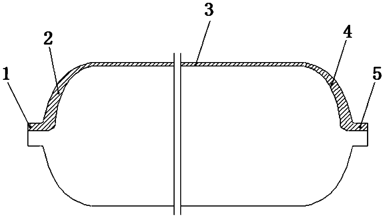 Manufacturing method of double-head high-pressure gas cylinder liner