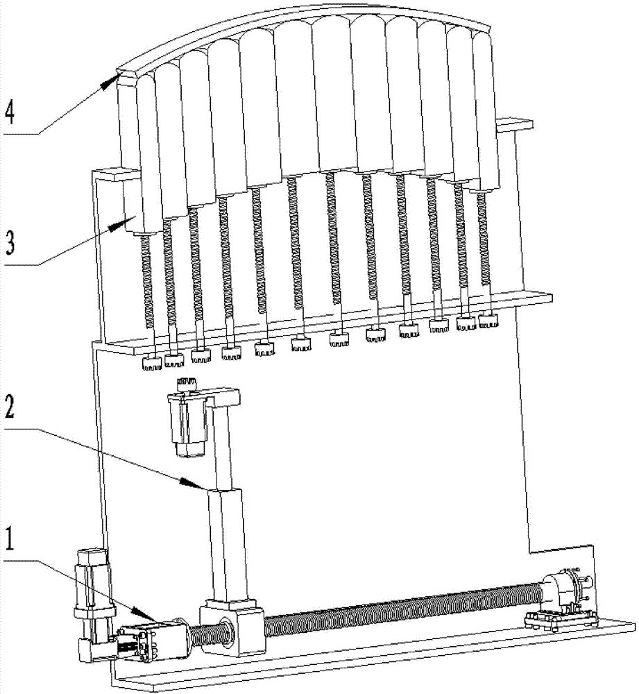 Flexible mold used for profile stretch bending