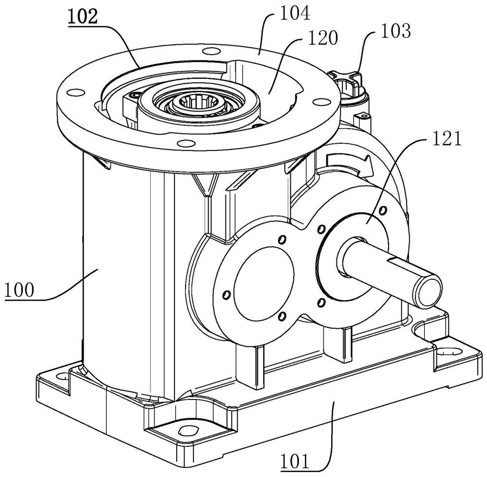 Plastic speed reducer, preparation method and mold for molding plastic speed reducer box body