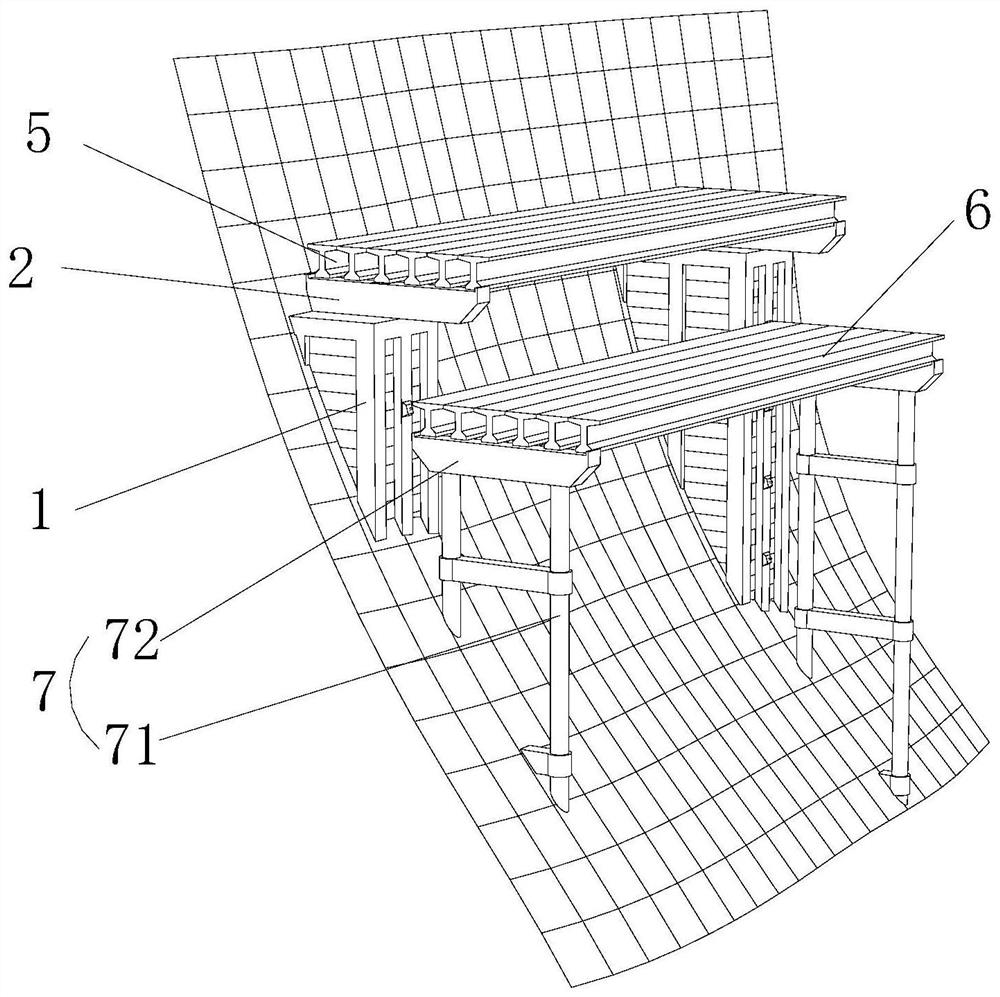 Bridge piers and construction methods of highway bridges near mountains and highway bridges near mountains