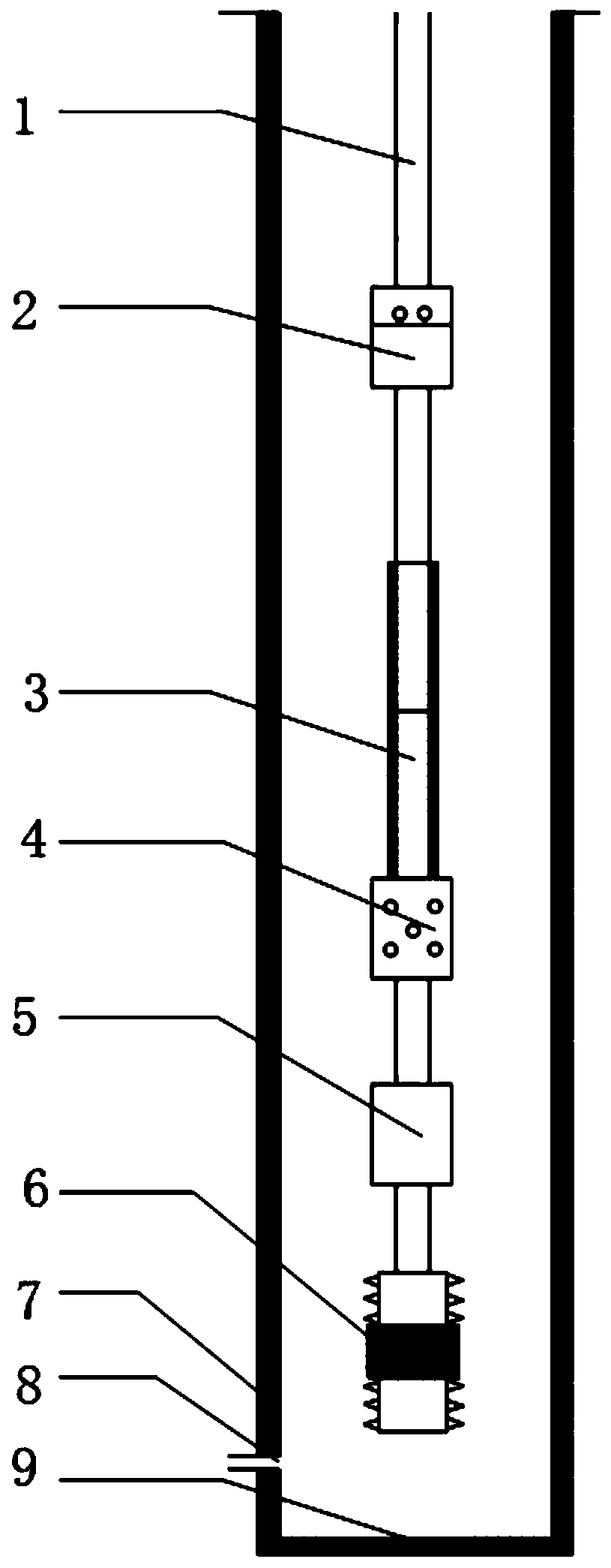 Oil-gas well casing pipe liquid resin leaking stoppage squeezing tool and construction technology