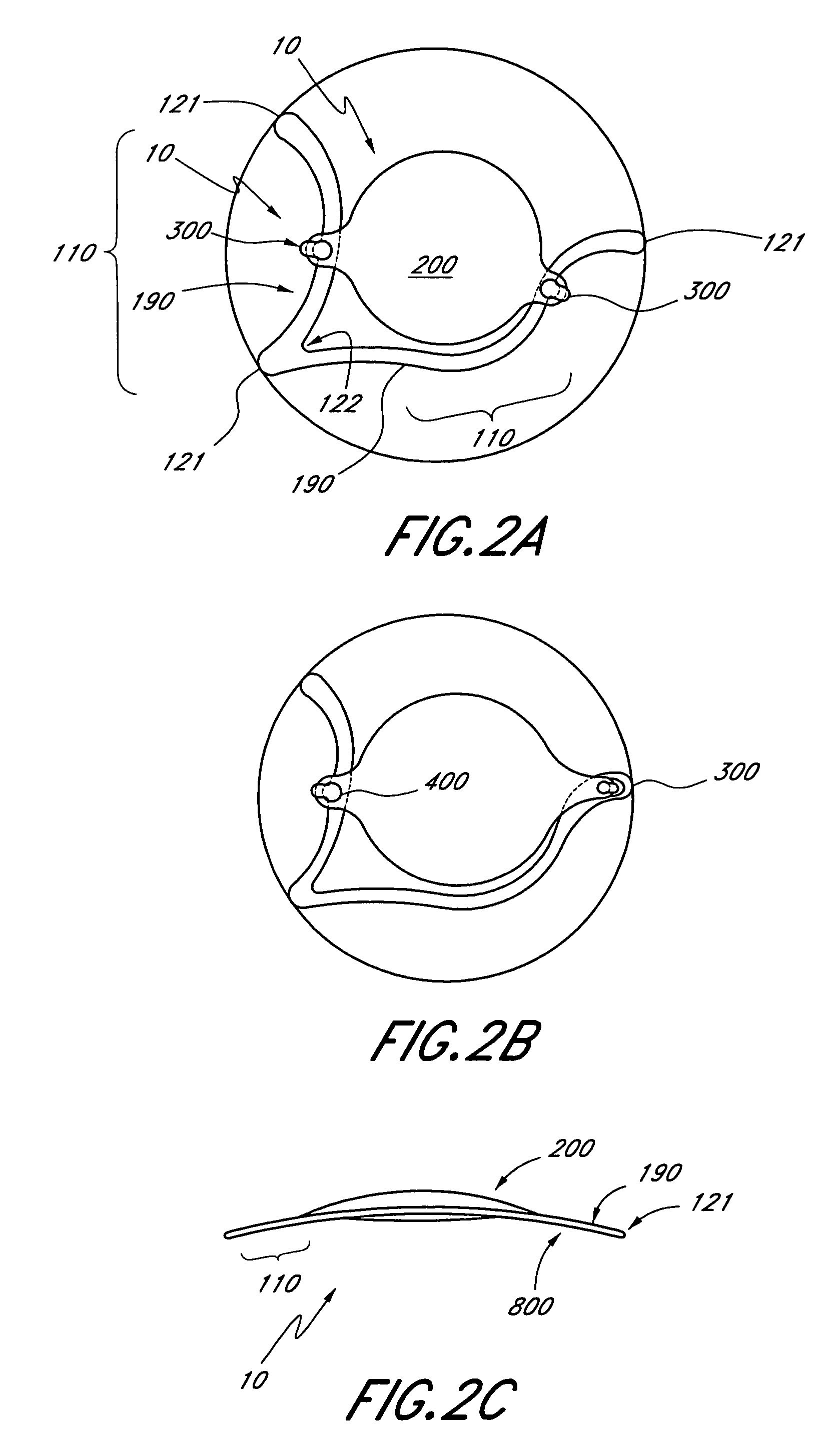 Two part "L"-shaped phakic IOL