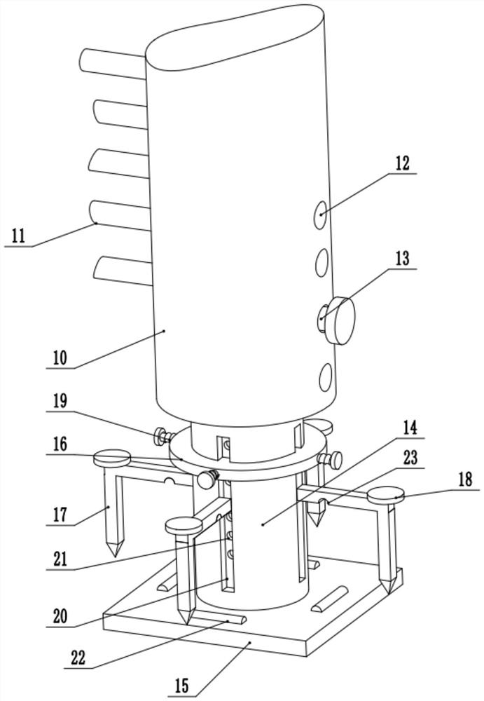 Construction site fence connecting beam bottom fixing device