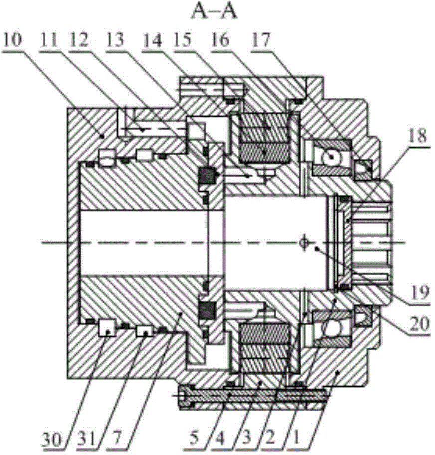 Inner curvilinear low-speed large-torque water hydraulic motor with replaceable wearproof dish