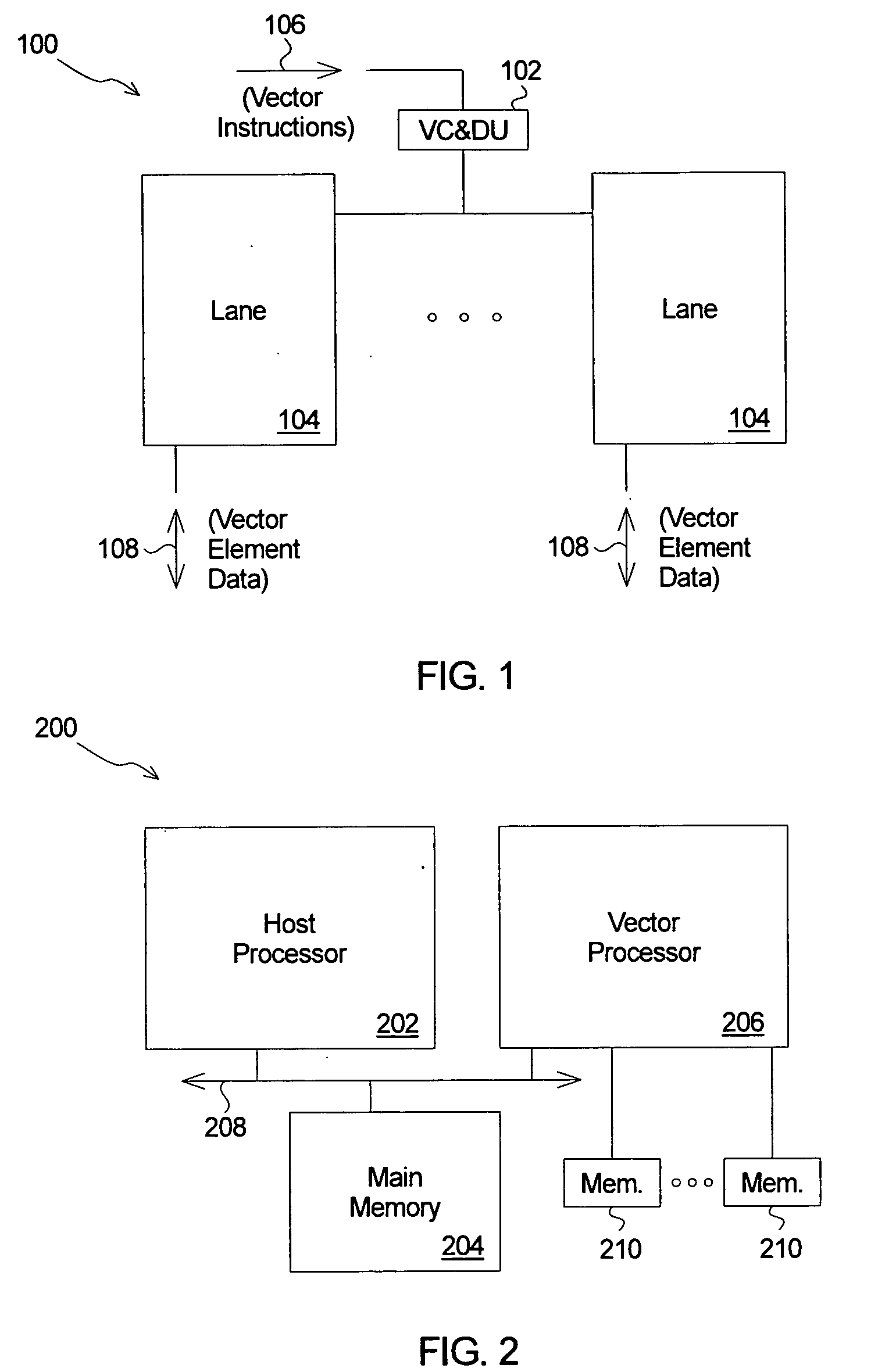 Vector processor and system for vector processing