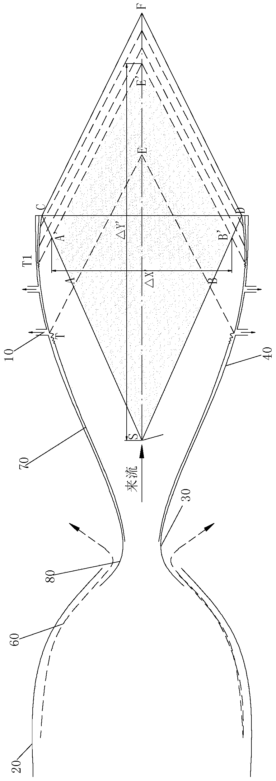 Method for expanding silent test area of hypersonic-velocity silent spray pipe and hypersonic-velocity spray pipe