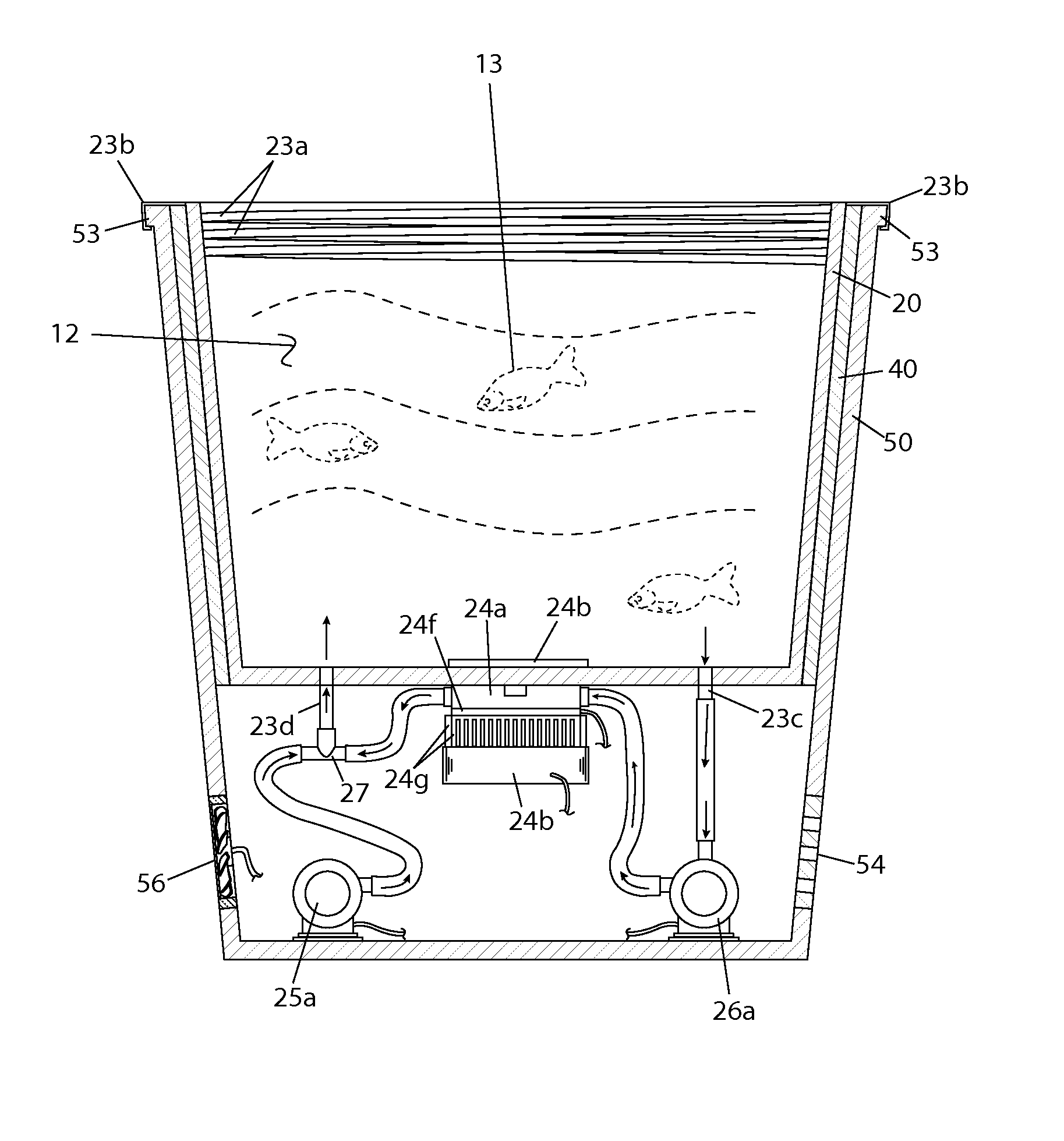 Aerated and water conditioned container for live bait