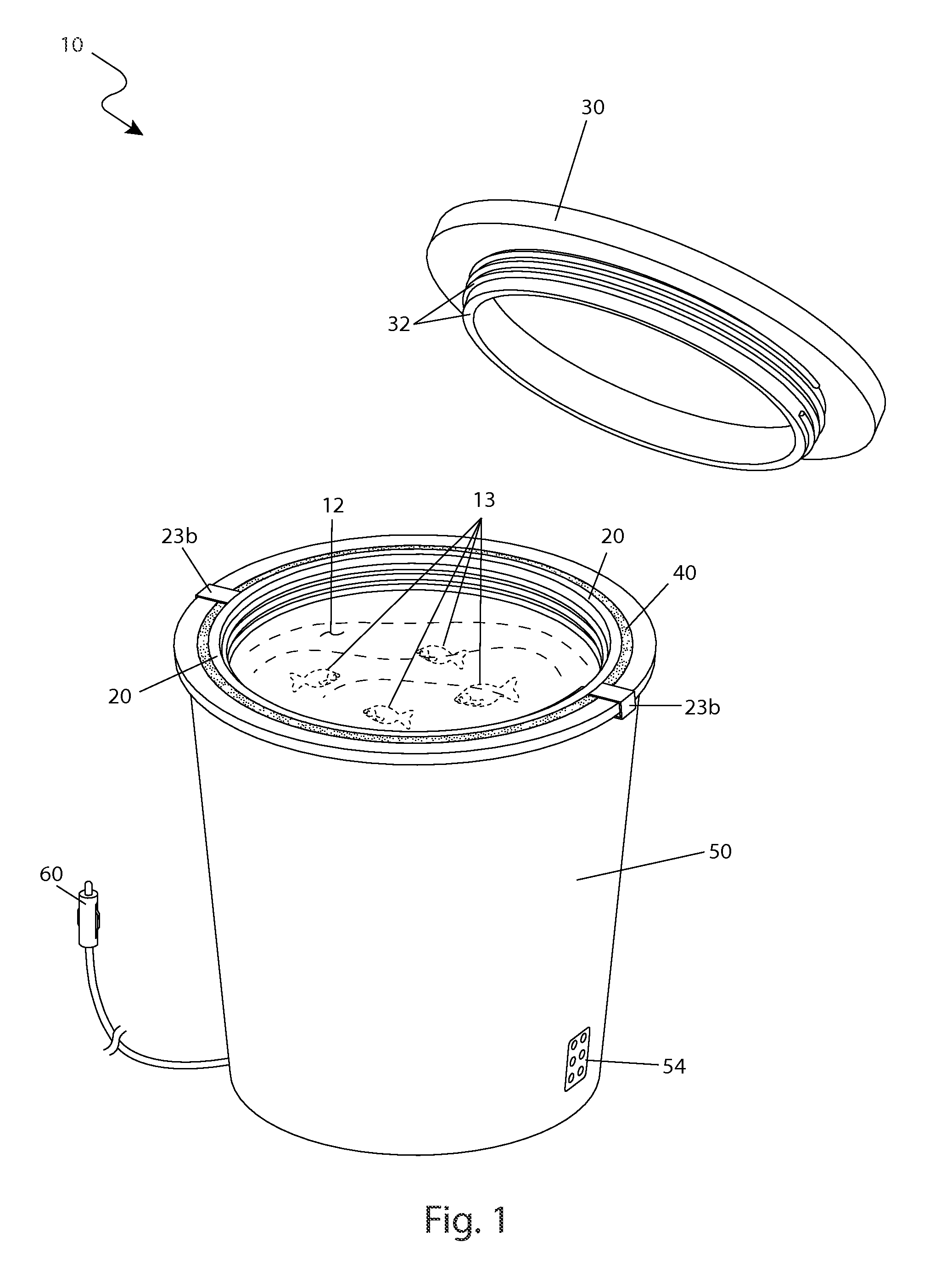 Aerated and water conditioned container for live bait