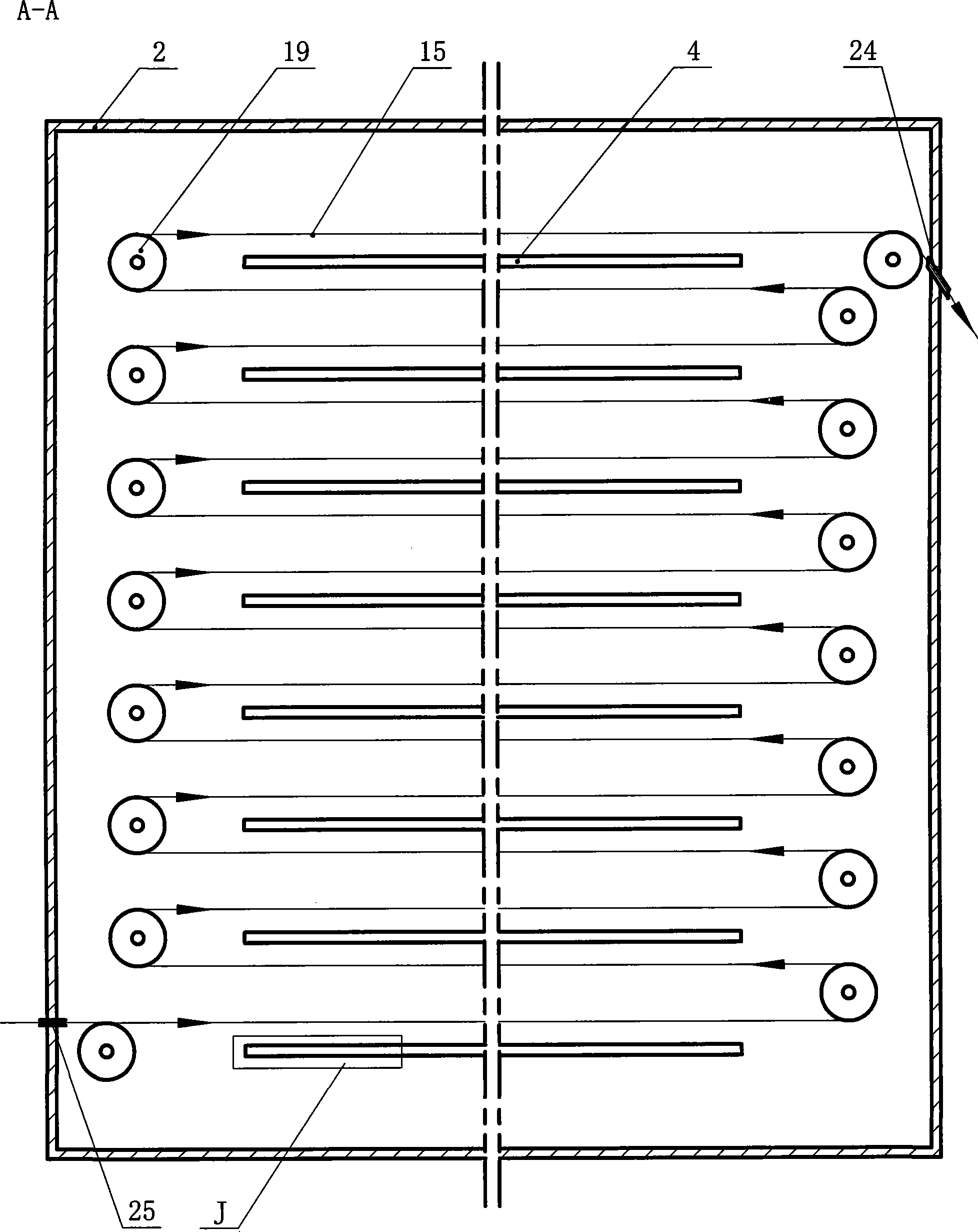 Sizing drying machine