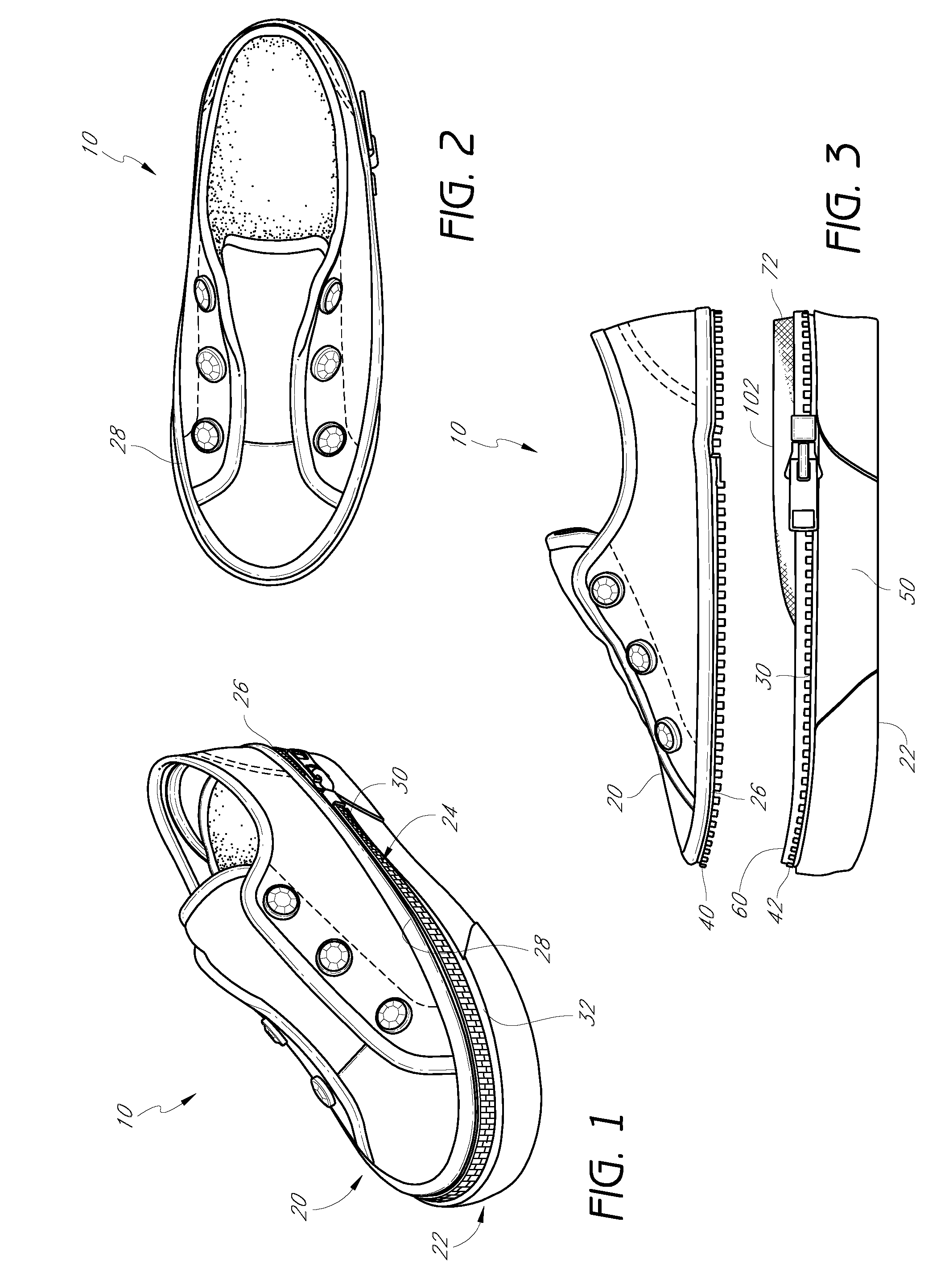 Interchangeable component shoe system