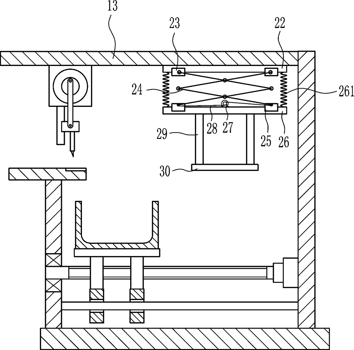 Cutting and compressing device for sweet potato stems and leaves vine used for livestock raising