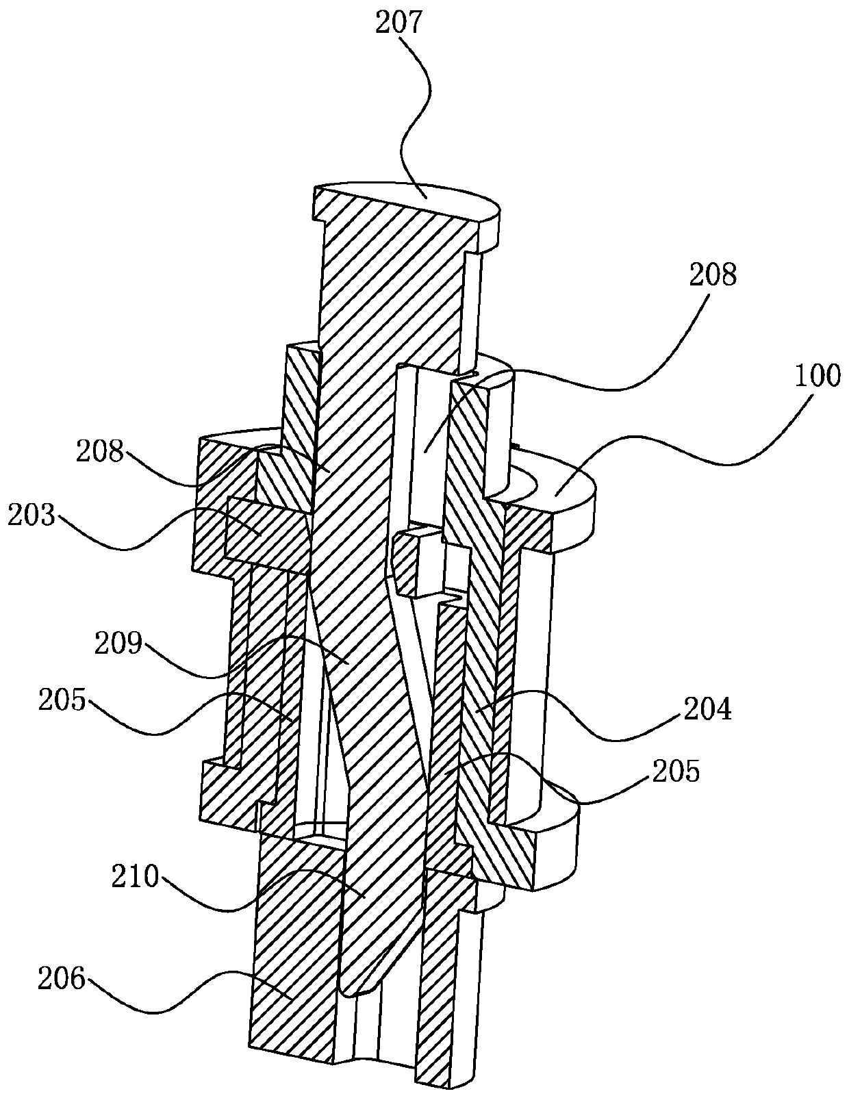 Die with undercut exit structure with bore sidewall