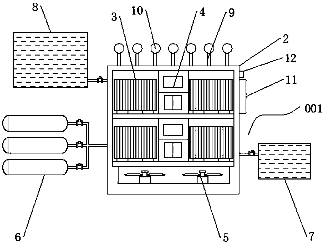 Hydrogen fuel battery pack of fuel battery vehicle and radiator