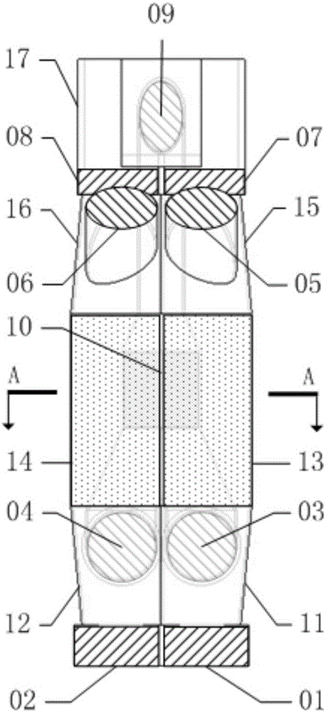 Partition type reverse jet regenerative diesel engine exhaust particulate filter device