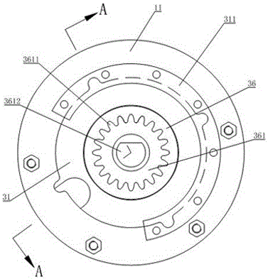 A planetary gear reduction device