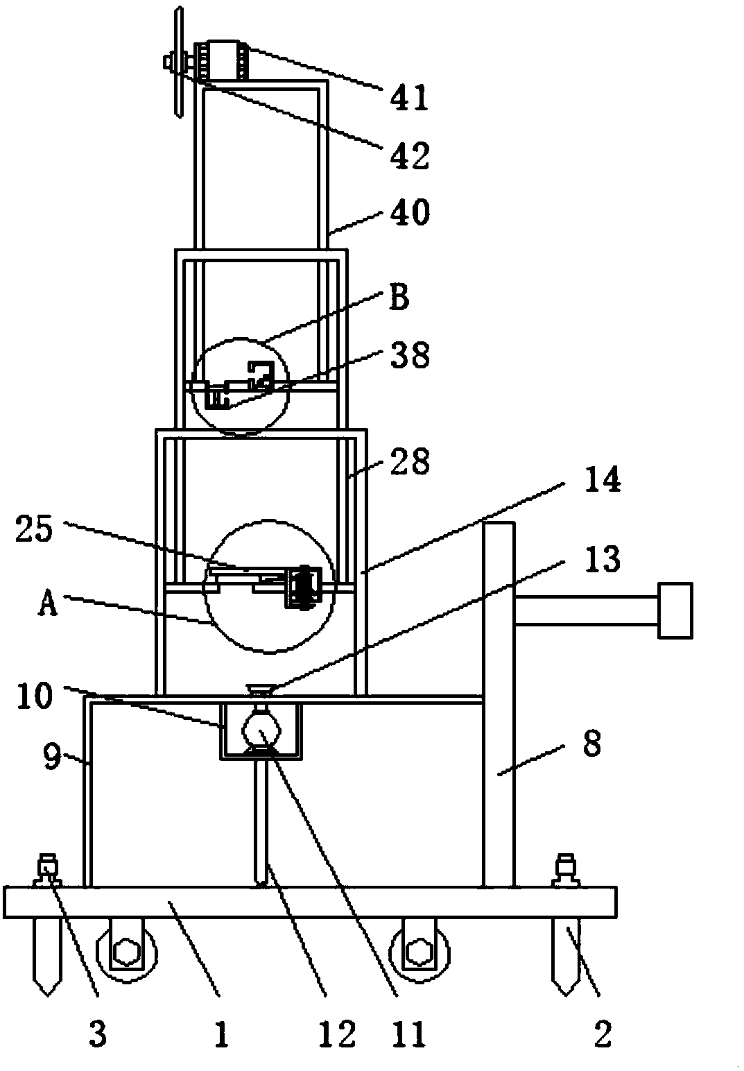 Tree pruning device for forestry planting